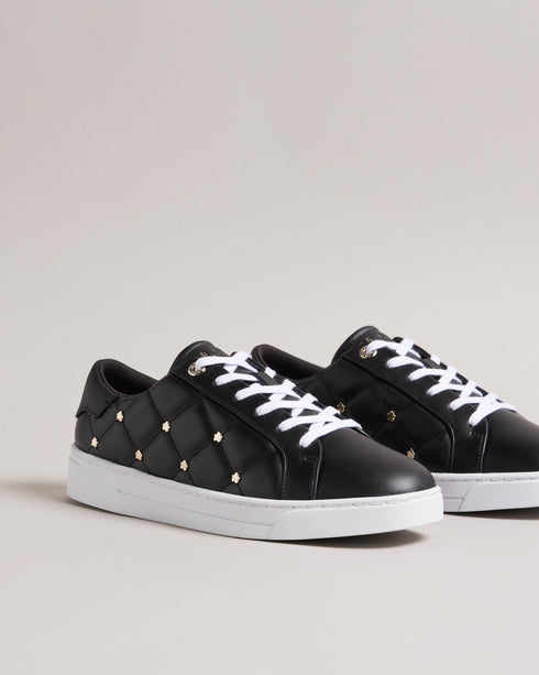 <P>Quilted Sneaker With Magnolia Studs</P>
